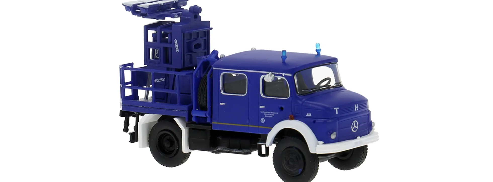 BREKINA 47195 MB LA 911 Lichtmastwagen THW Stuttgart | Blaulichtmodell 1:87
