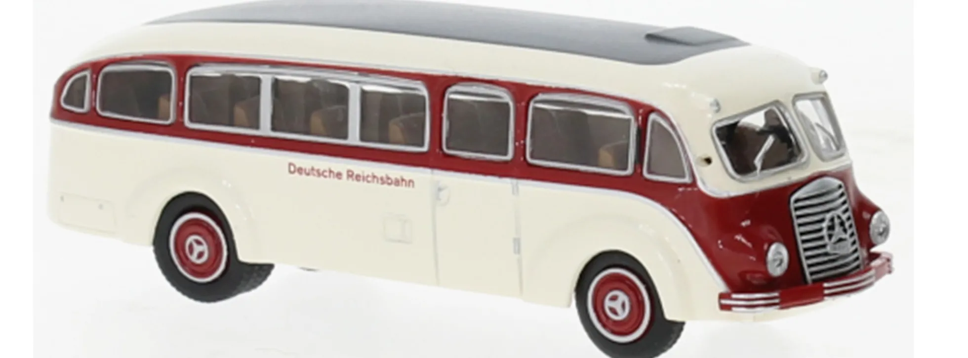BREKINA 52433 Mercedes-Benz LO3500 Deutsche Reichsbahn 1936 rot weiss Busmodell 1:87