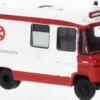 BREKINA 36945 Mercedes-Benz L508 RTW Johanniter Lübeck 1978 Blaulichtmodell 1:87