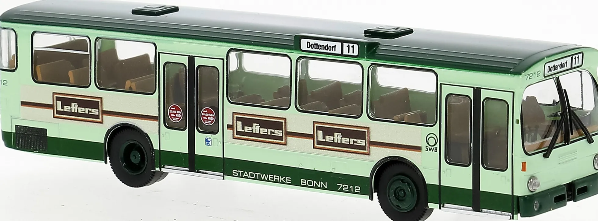 BREKINA 50806 Mercedes-Benz O305 Bonn Leffers 1970 Busmodell 1:87