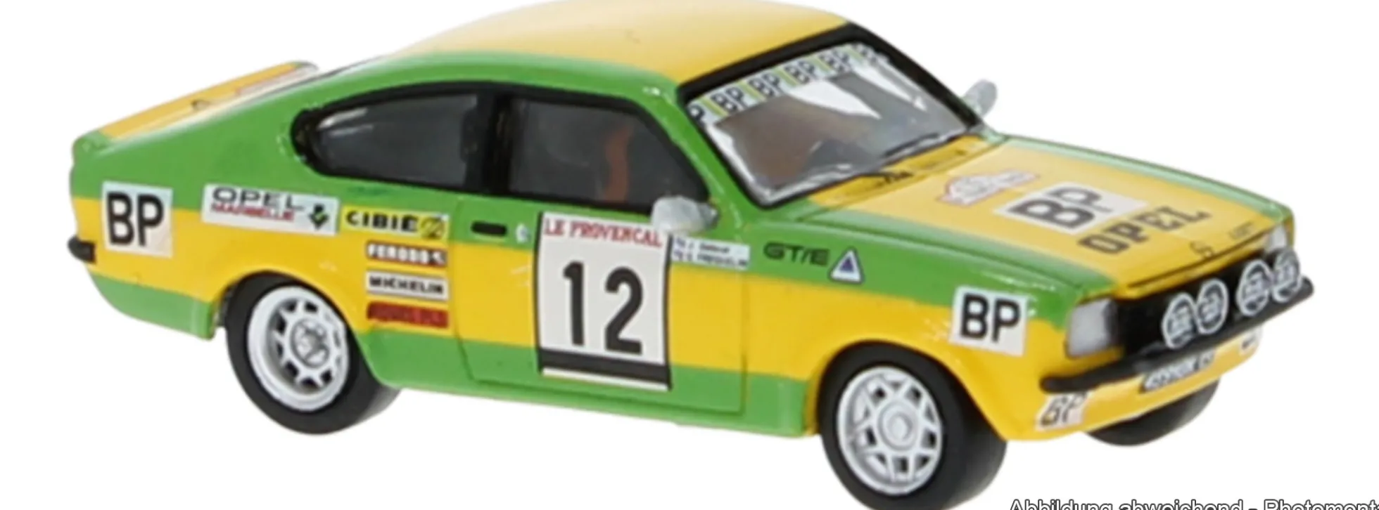 BREKINA 20409 Opel Kadett C GT/E Rallye Tour de Corse mit Guy Frequelin #12 1976 | Modellauto 1:87