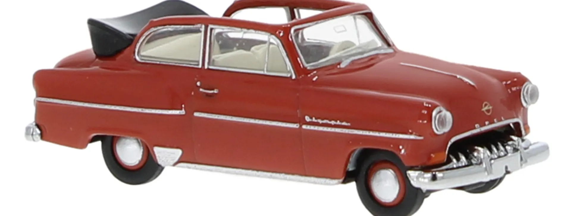 BREKINA 20251 Opel Olympia Rekord Cabrio offen hellrot 1954 | Modellauto 1:87