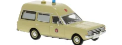 BREKINA 20672 Opel Rekord C KTW 1968 - Johanniter | Blaulichtmodell 1:87