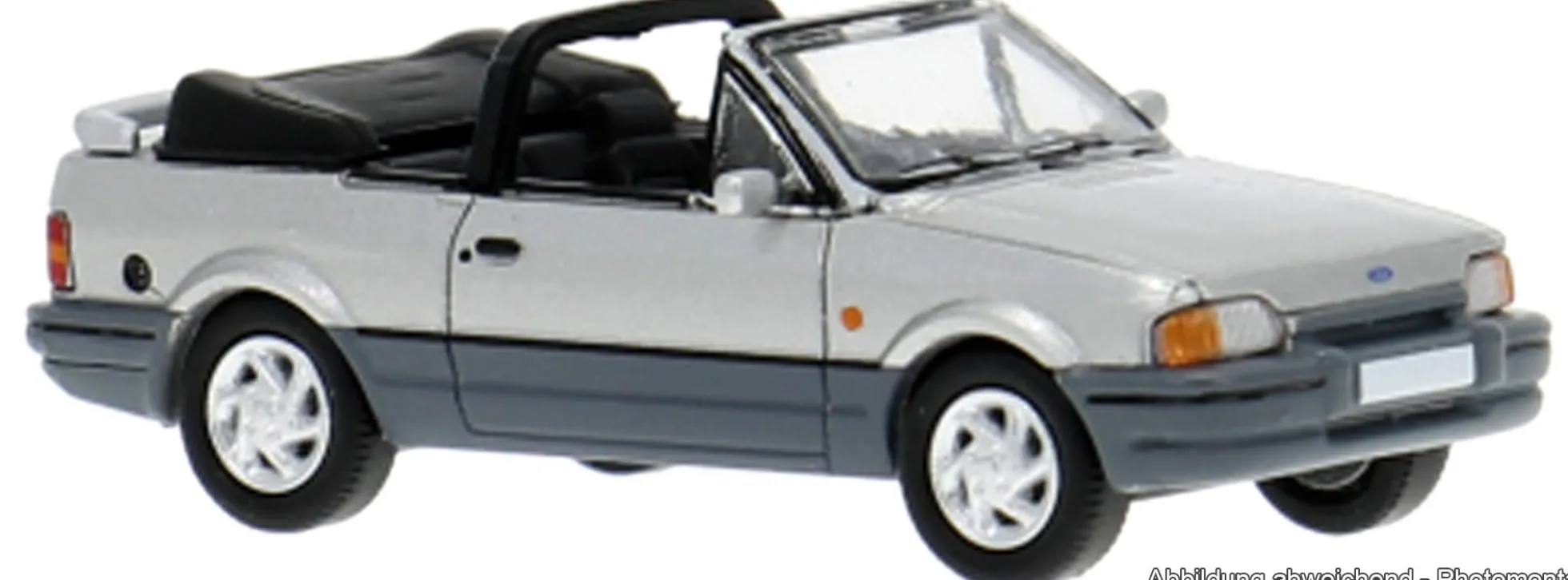 BREKINA PCX871578 Ford Escort MK IV Cabrio 1986 - silber/dunkelgrau | Modellauto 1:87