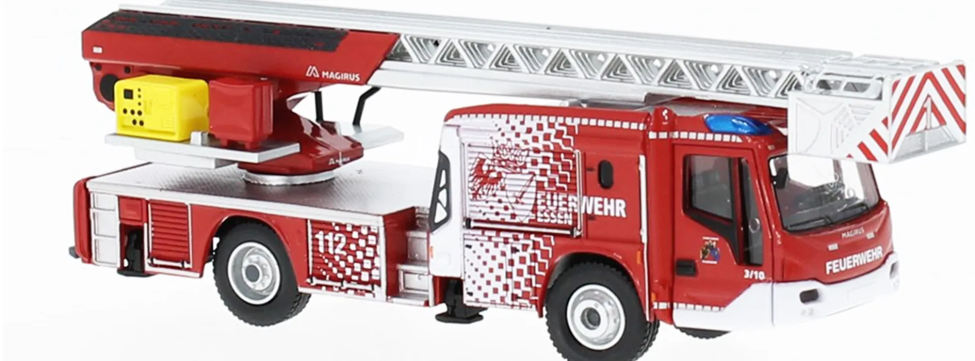 BREKINA PCX871076 Iveco Magirus DLK M32L NB 2021 Feuerwehr Essen neues Design Blaulichtmodell 1:87