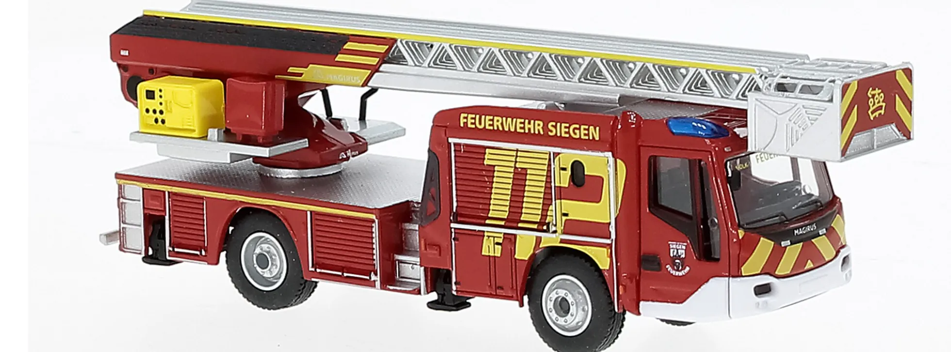 BREKINA PCX871080 Iveco Magirus Drehleiter M32L NB 2021 Feuerwehr Siegen Blaulichtmodell 1:87
