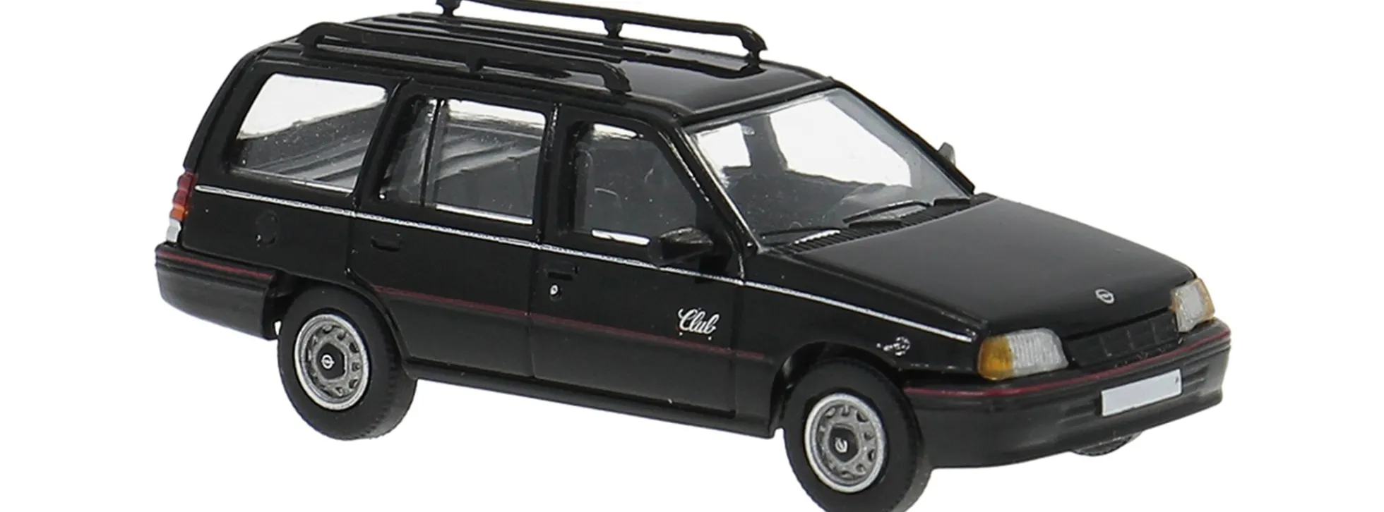 BREKINA PCX871458 Opel Kadett E Caravan Club schwarz 1989 | Modellauto 1:87