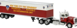 BREKINA 85721 Peterbilt 359 Koffersattelzug FDNY | LKW-Modell 1:87