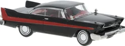 BREKINA 19682 Plymouth Fury 1958 schwarz/rot | Modellauto 1:87
