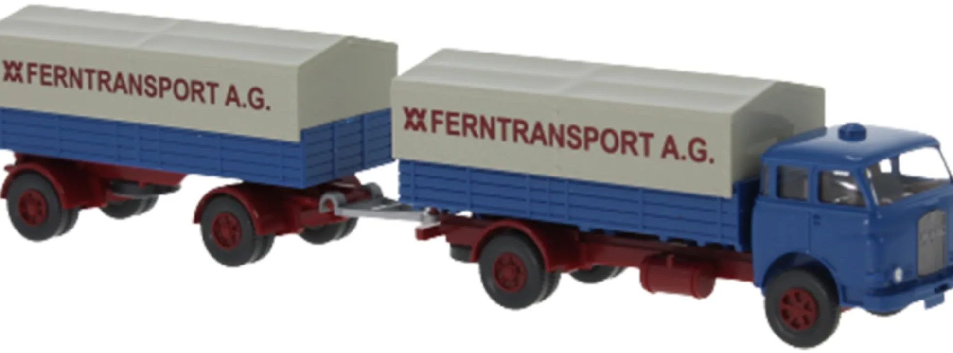 BREKINA-PMS 251583 Wiking PMS MAN Pausbacke Pritschenlastzug WM Ferntransport A.G. | LKW-Modell 1:87