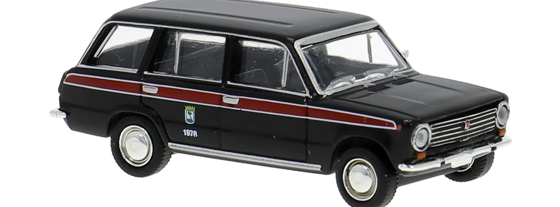 BREKINA 22431 Seat 124 schwarz Madrid Taxi | Modellauto 1:87