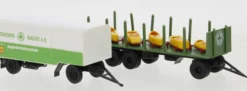 BREKINA 90491 Set 2 Anhänger mit Ladegut | Baujahr 1965 | Anhängermodell 1:87