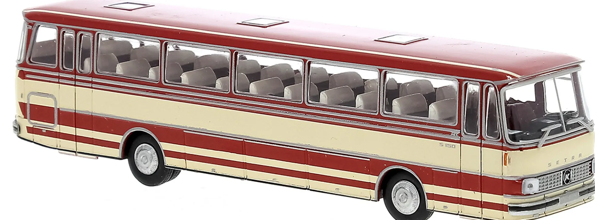 BREKINA 56050 Setra S 150H 1970 neutral rot beige Busmodell 1:87
