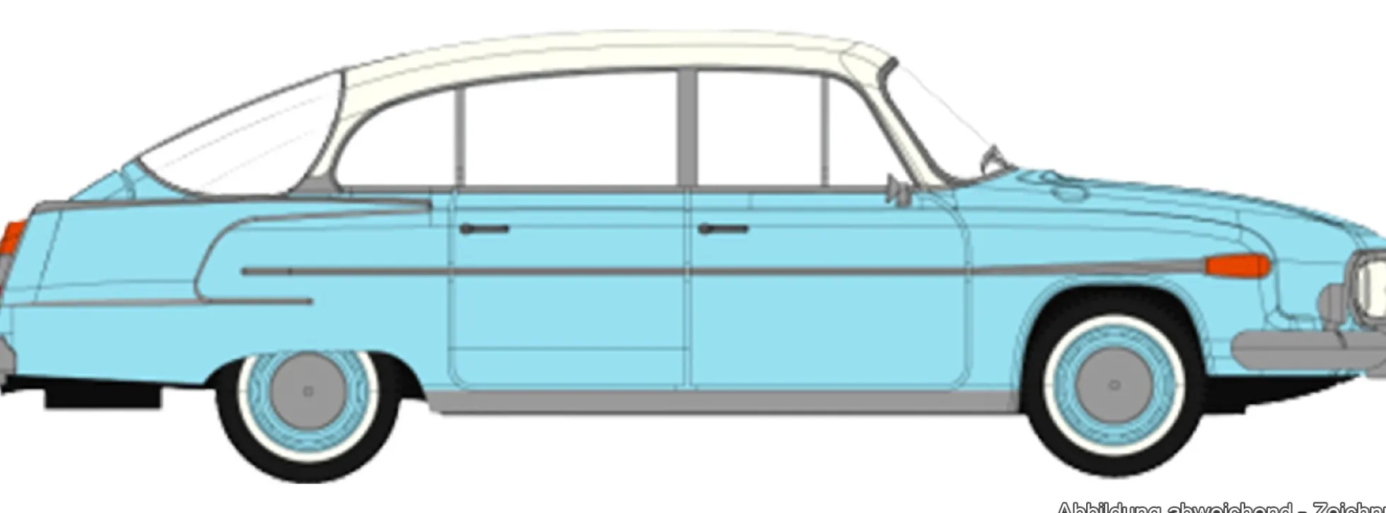 BREKINA 27327 Tatra 603-2 hellblau/weiß | Modellauto 1:87