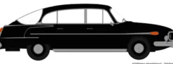 BREKINA 27325 Tatra 603-2 schwarz | Modellauto 1:87