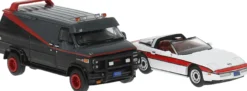 BREKINA 90501 2-tlg. Set GMC Vandura und Corvette C4 schwarz/weiß | Modellauto 1:87