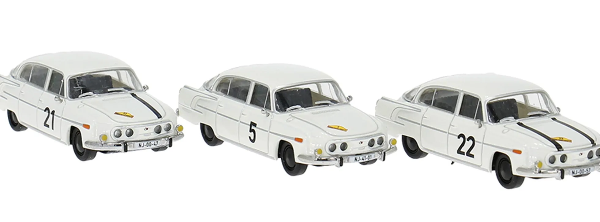 BREKINA 27333 3-tlg. Set Tatra 603-2 weiß Marathon de la Route | Modellauto 1:87