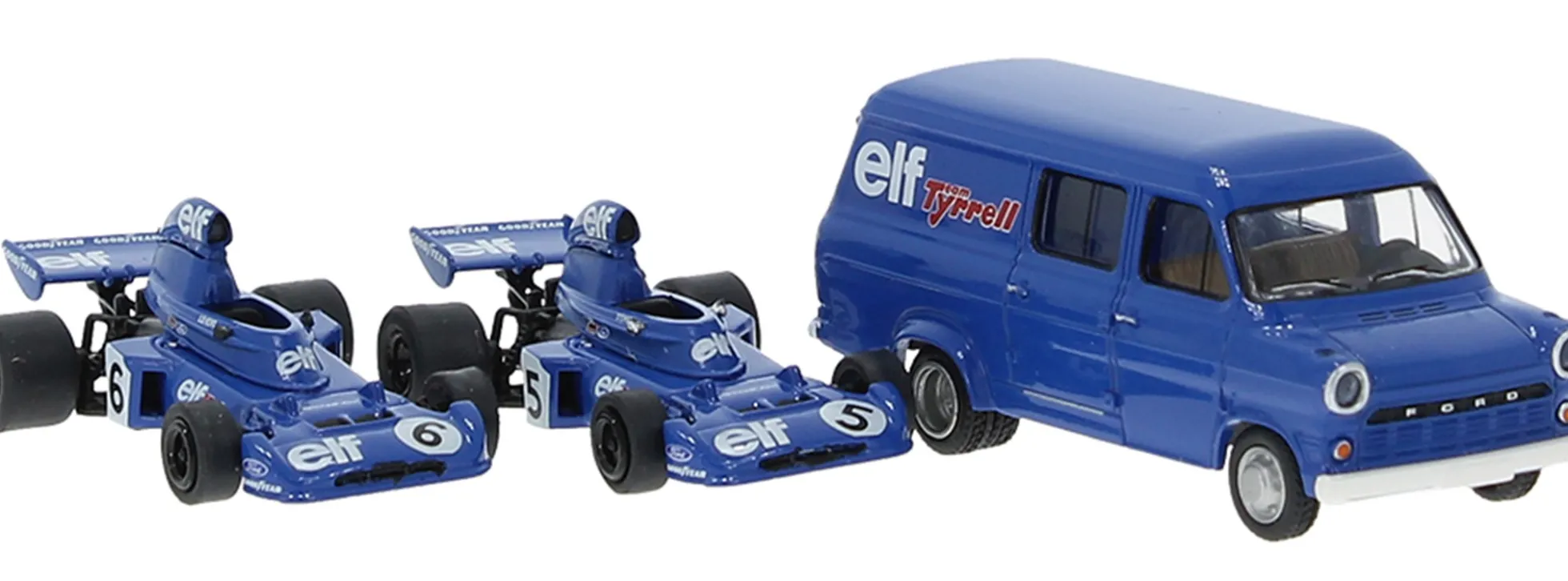 BREKINA 22871 3-tlg. Set Tyrrell 006 Formel 1 GP Elf Nürburgring 1973 | Modellautos 1:87