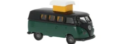 BREKINA 31634 Volkswagen T1b Camper schwarz /grün | Modellauto 1:87