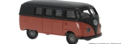 BREKINA 31035 VW T1a Kombi schwarz/rot | Modellauto 1:87