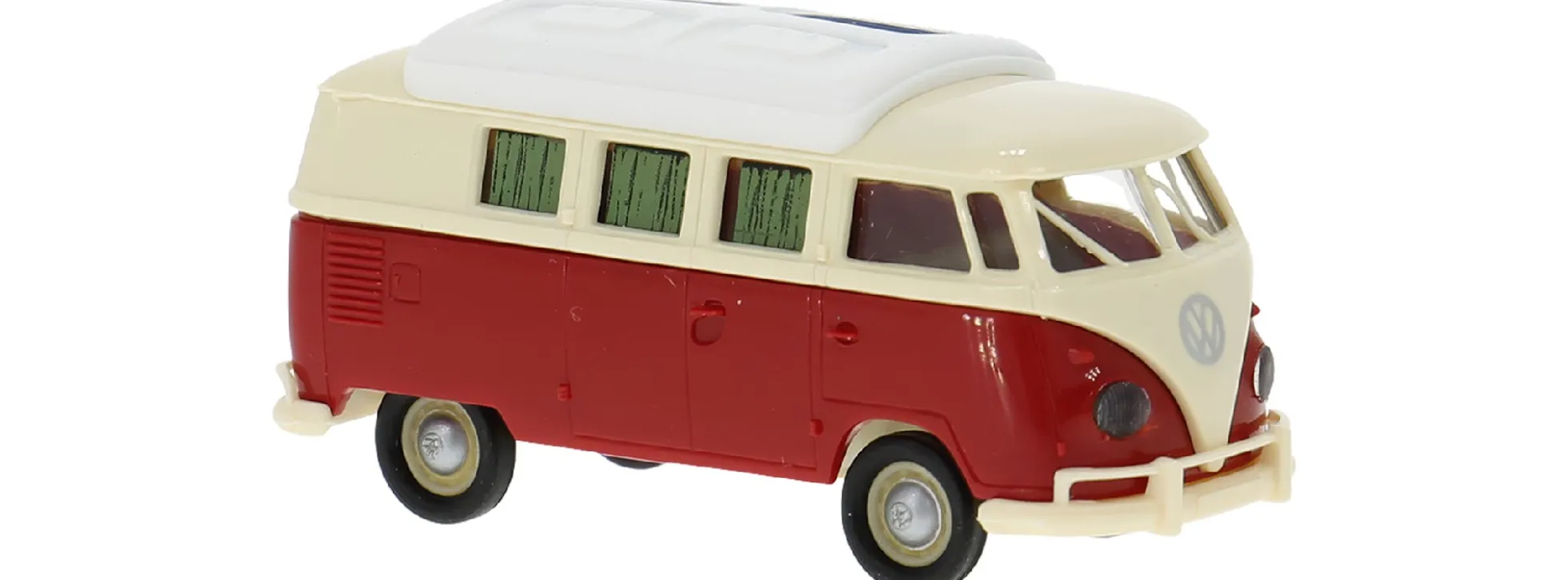 BREKINA 31636 VW T1b Camper hellbeige/rot | Modellauto 1:87