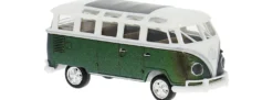 BREKINA 31858 VW T1b Samba weiß/dunkelgrün | Modellauto 1:87