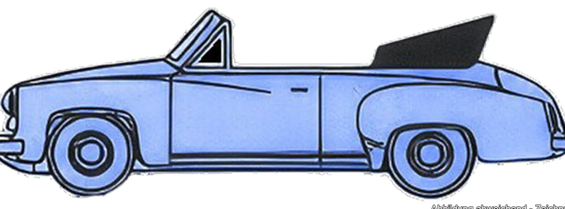 BREKINA 27052 Wartburg 311 Cabrio hellblau | Modellauto 1:87