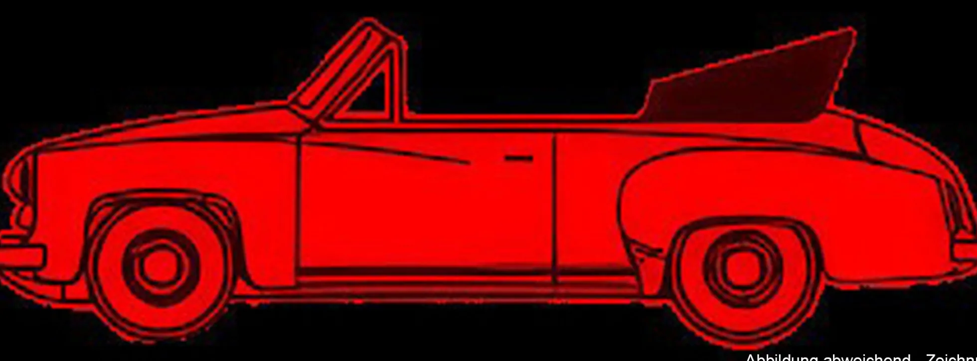 BREKINA 27051 Wartburg 311 Cabrio rot | Modellauto 1:87