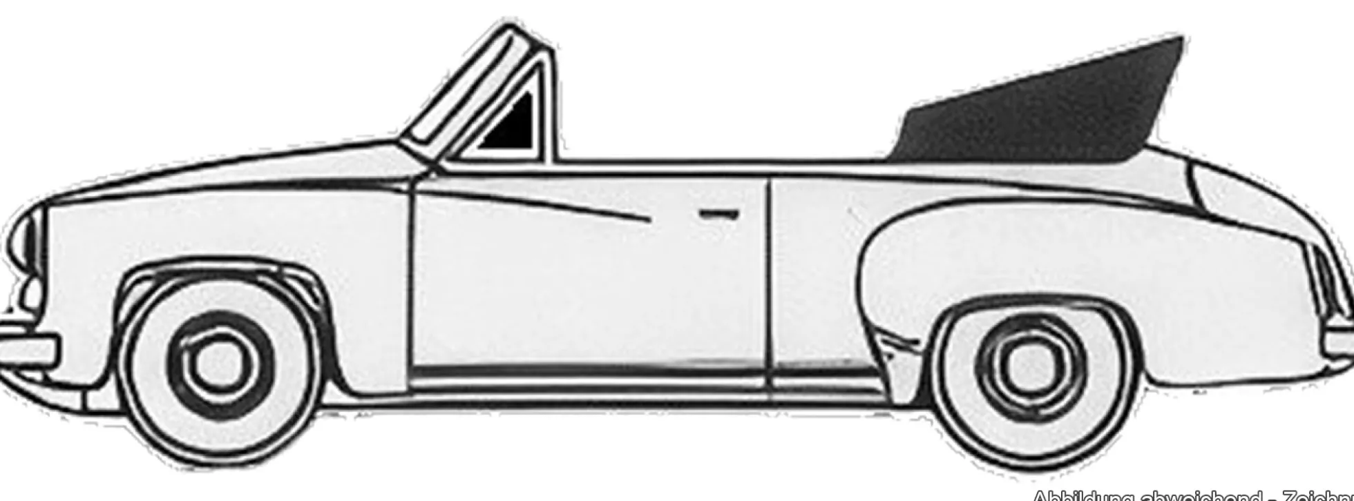 BREKINA 27050 Wartburg 311 Cabrio weiß | Modellauto 1:87