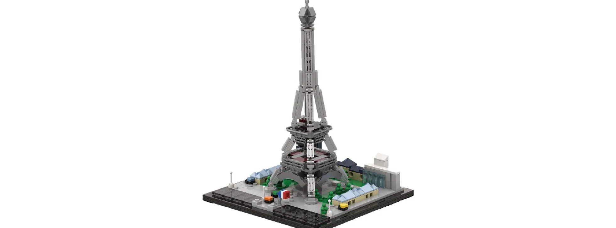 BRIXIES 222.040 Plus Eiffelturm klein | 502 Teile | Gebäude Bausatz