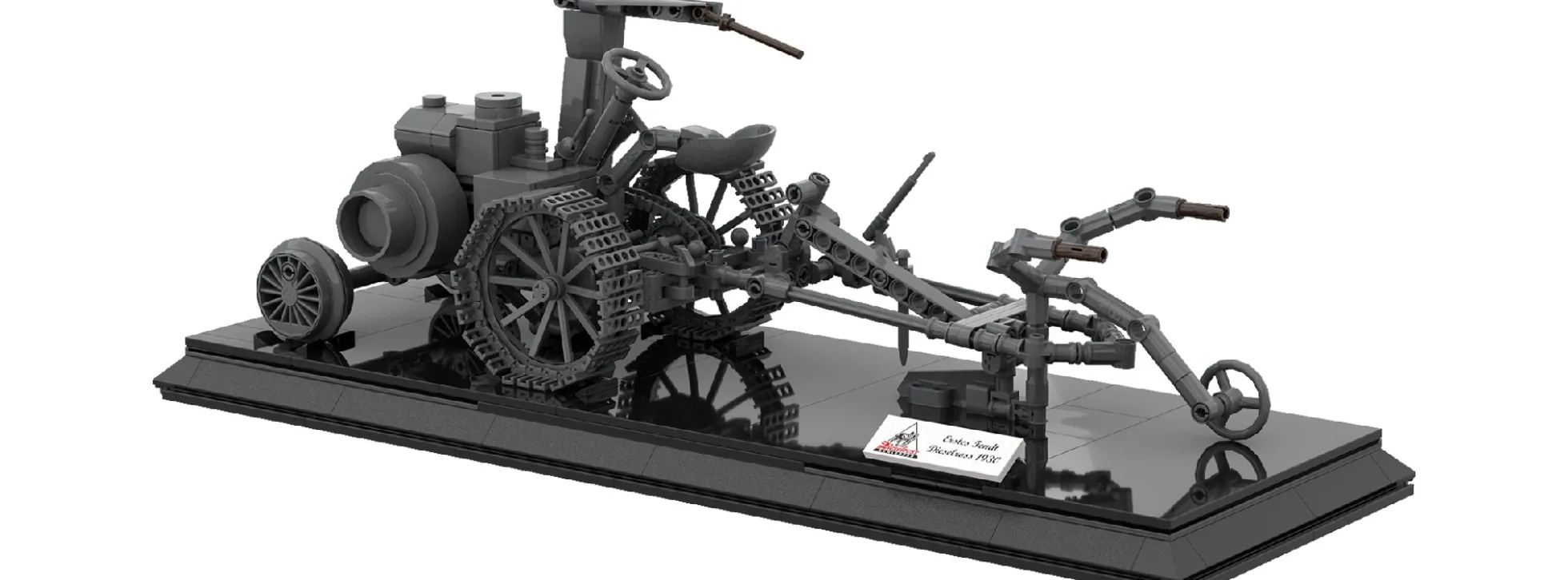 BRIXIES 222.785 Plus Fendt Dieselross 1930 grau | limitiert | 546 Teile | Landwirtschafts Baukasten