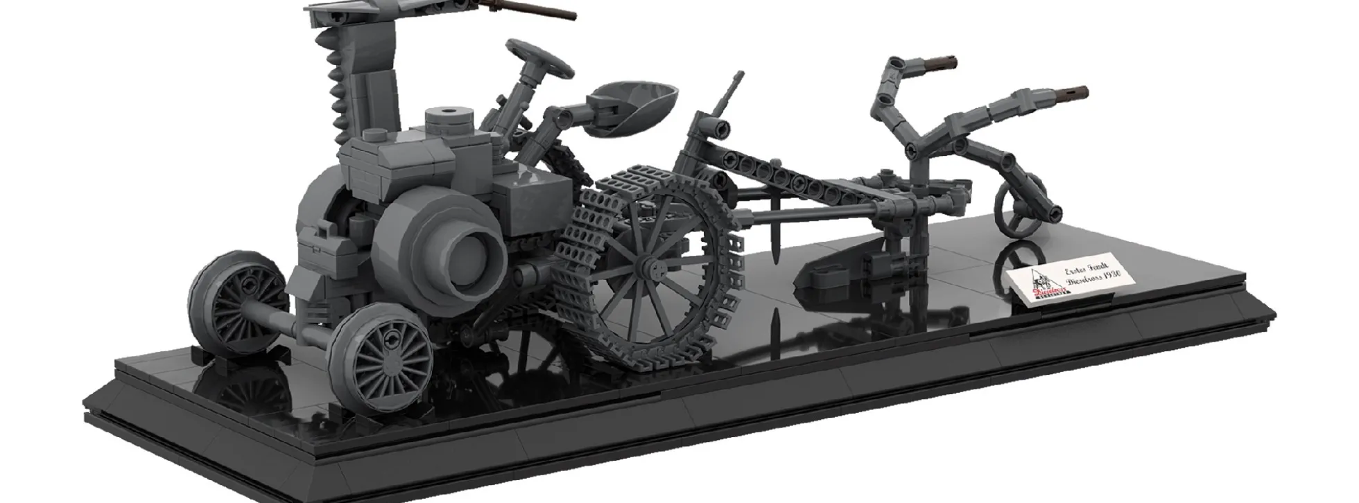 BRIXIES 222.785 Plus Fendt Dieselross 1930 grau | limitiert | 546 Teile | Landwirtschafts Baukasten