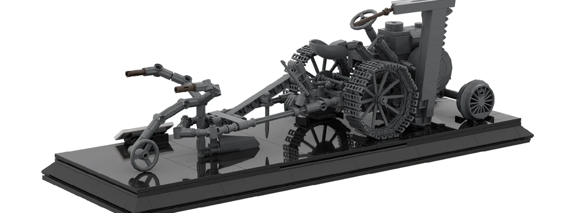 BRIXIES 222.785 Plus Fendt Dieselross 1930 grau | limitiert | 546 Teile | Landwirtschafts Baukasten