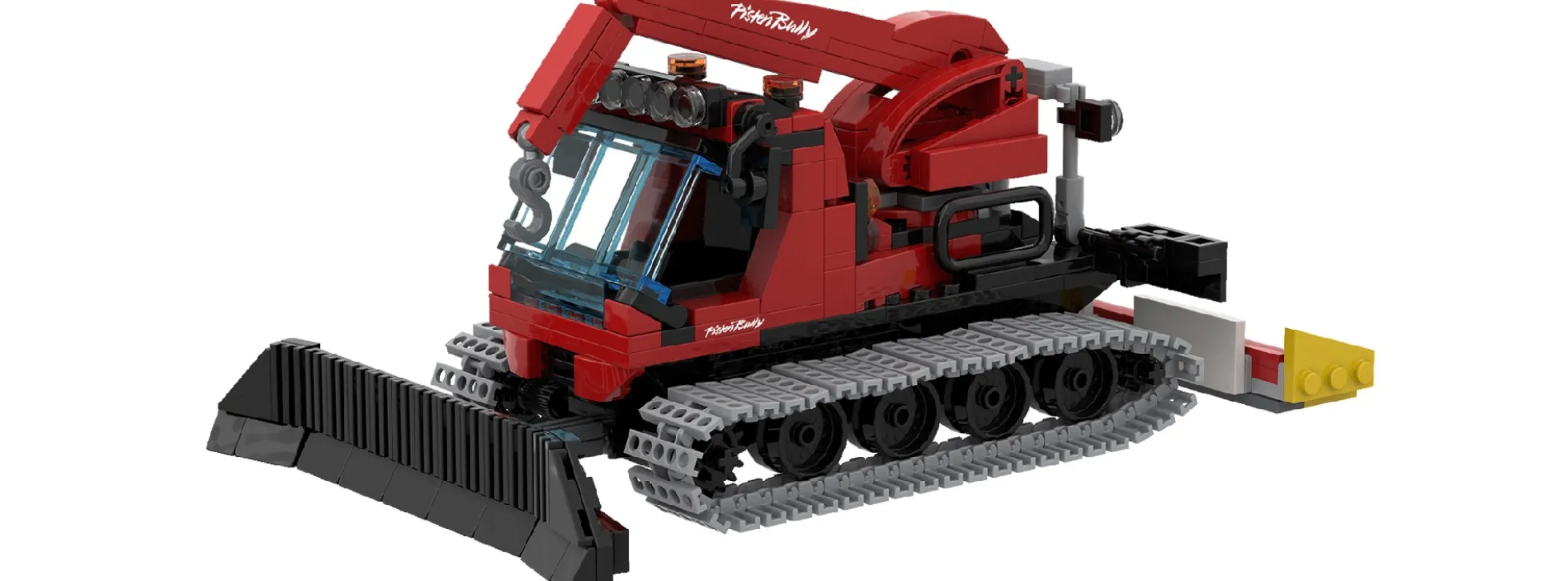 BRIXIES 222.852 Plus Kässbohrer PistenBully Schneeraupe | 472 Teile | Raupen Baukasten