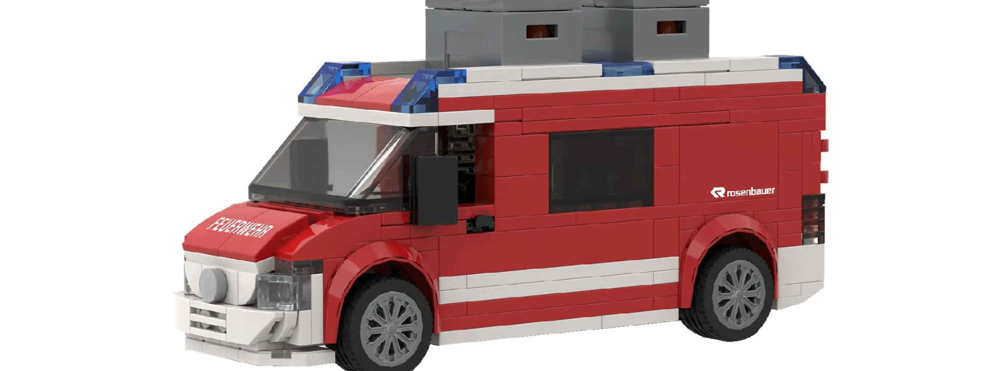 BRIXIES 222.875 Plus Rosenbauer CT Van Feuerwehr | 331 Teile | Blaulicht Baukasten