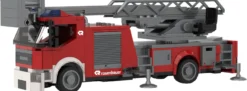 BRIXIES 222.876 Plus Rosenbauer Einsatzfahzeug mit Drehleiter | 392 Teile | Blaulicht Baukasten