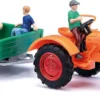 BUSCH 50052 Allgaier A 111 L mit Einachsanhänger und Figuren 1955 | Traktormodell 1:87