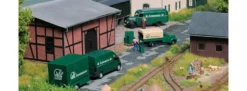 BUSCH 44945 Ausschankwagen Ährenbräu mit Zubehör | Anhängermodell 1:87
