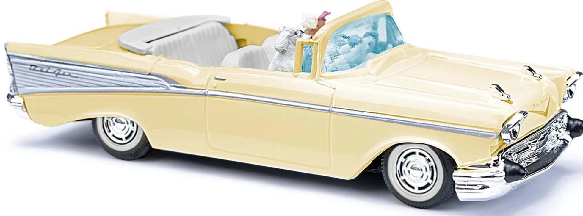 BUSCH 45060 Chevrolet Bel Air Cabrio mit Figuren 1957 Automodell 1:87