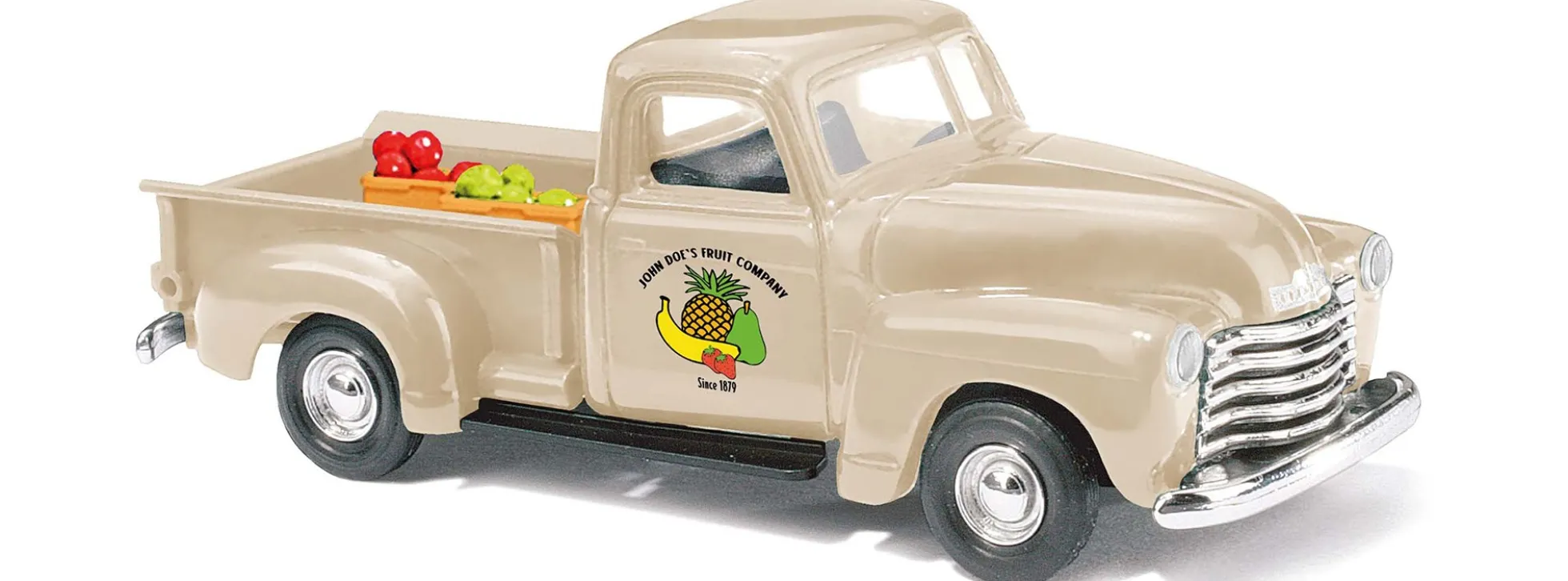 BUSCH 48245 Chevrolet 3100 Pick-Up mit Obstladung Fruit Company 1950 | Modellauto 1:87