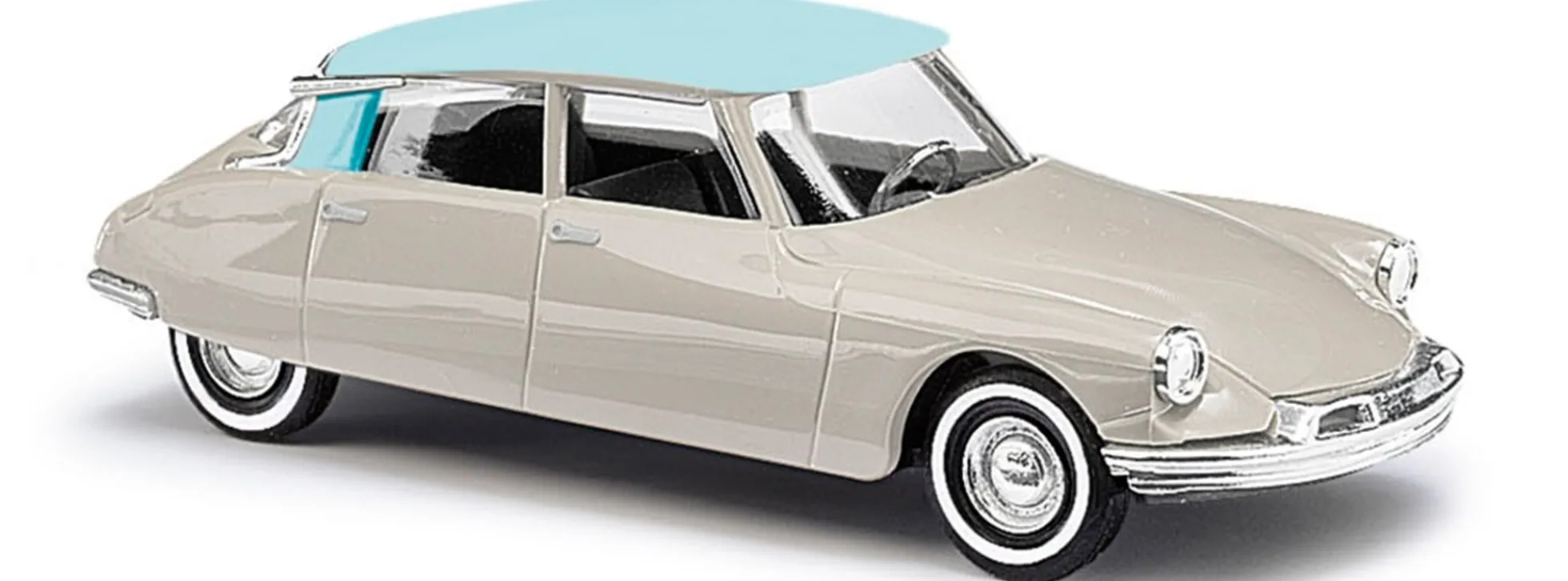 BUSCH 48024 Citroen DS19 zweifarbig grau/hellblau | Modellauto 1:87