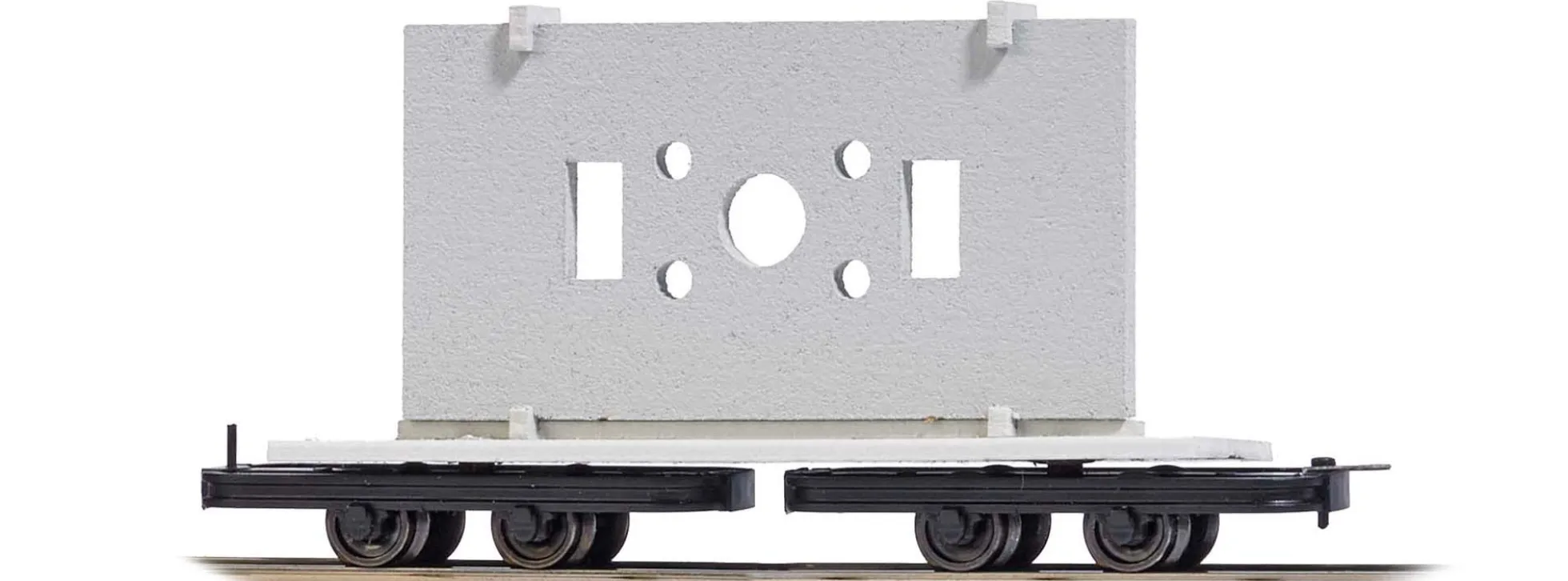 BUSCH 12249 Drehgestellwagen mit Betonelement Feldbahnwaggon Spur H0f