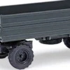 BUSCH ESPEWE 95049 IFA Anhänger HW 80.11 1984 grau Landwirtschaftsmodell 1:87