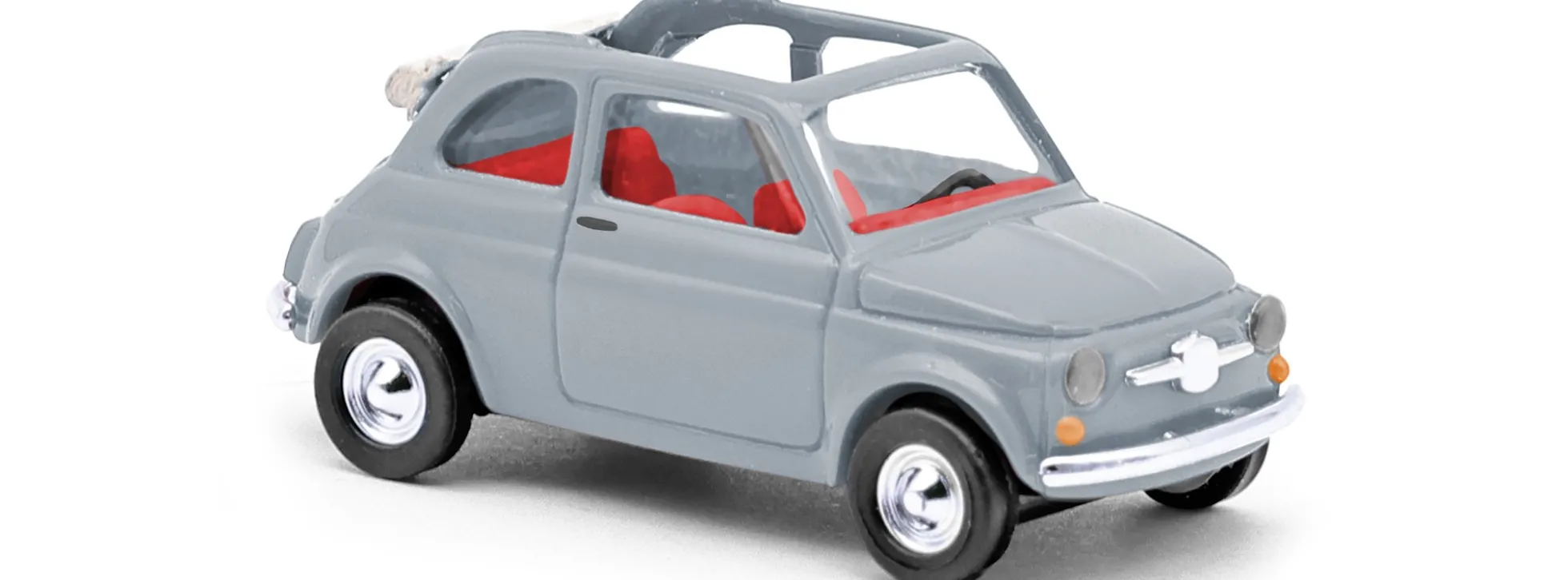 BUSCH 48780 Fiat 500 Cabrio grau 1965 | Modellauto 1:87