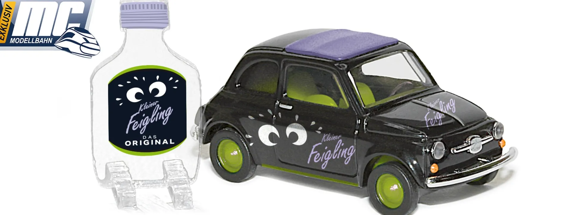 BUSCH 48737 FIAT 500 Kleiner Feigling | MC-Vedes Sondermodell | Modellauto 1:87