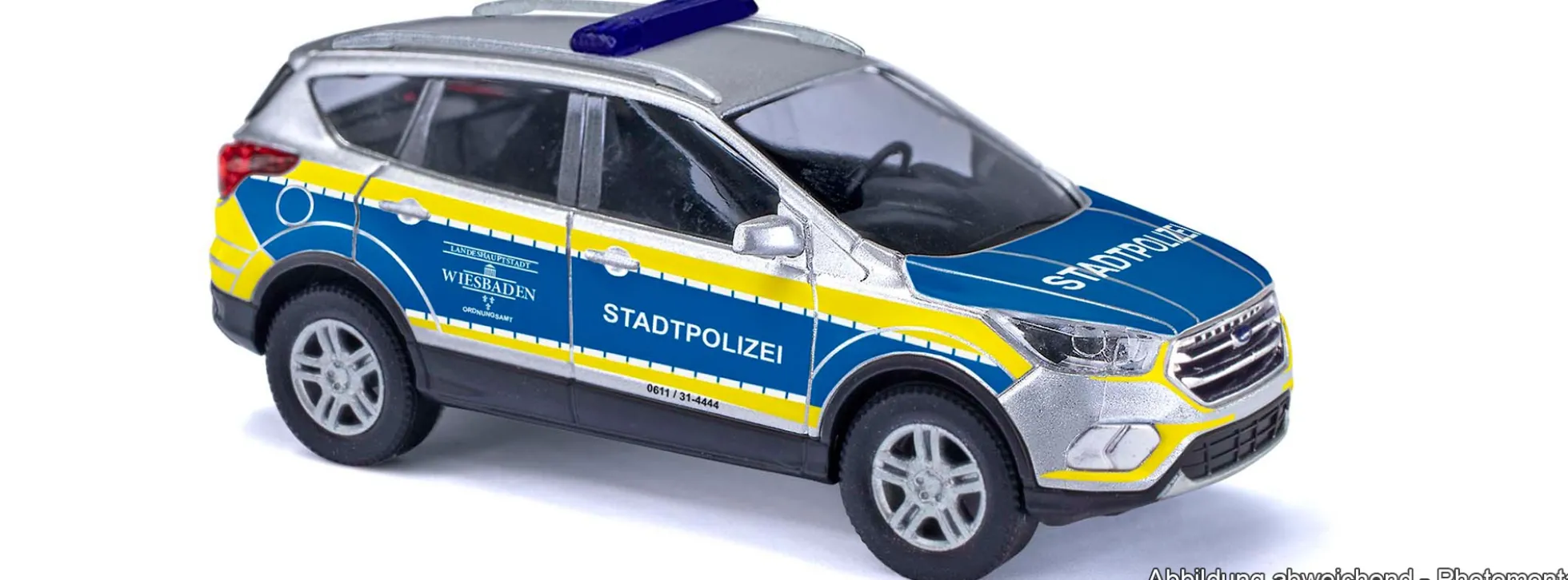 BUSCH 53536 Ford Kuga Stadtpolizei Wiesbaden | Blaulichtmodell 1:87