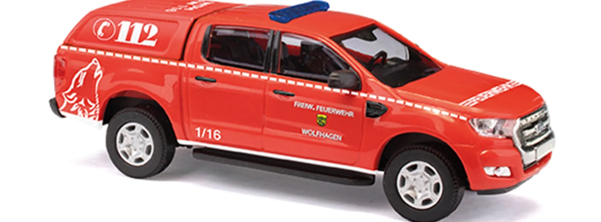 BUSCH 52846 Ford Ranger Feuerwehr Wolfhagen | Blaulichtmodell 1:87