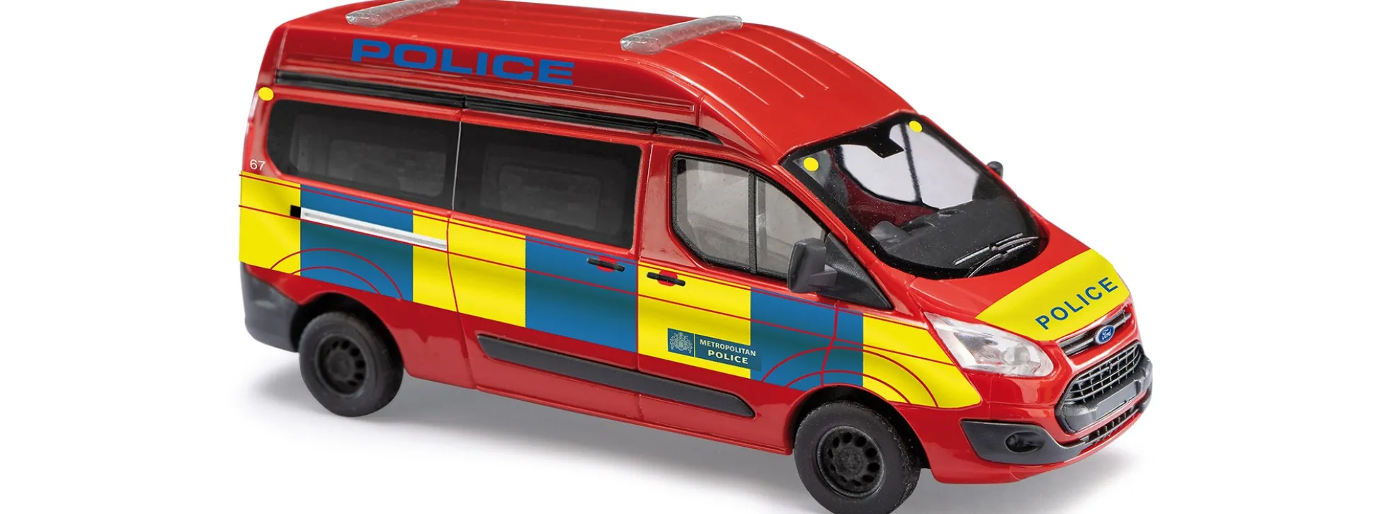 BUSCH 52519 Ford Transit Custom Police Polizei England Blaulichtmodell 1:87