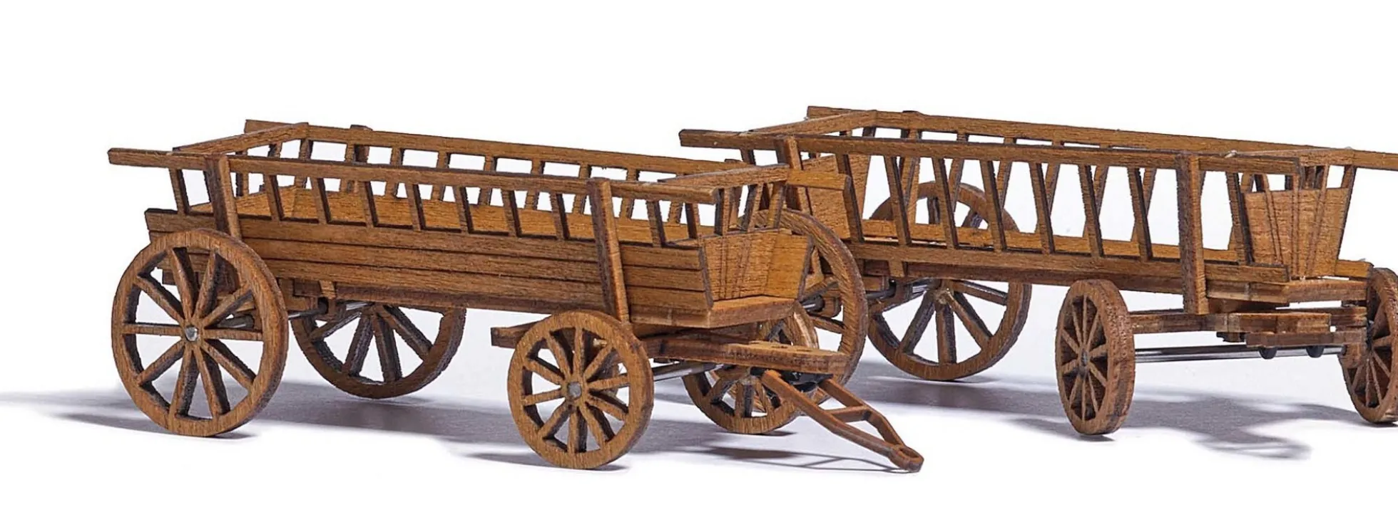 BUSCH 1385 2 Heuwagen 2 Stück LaserCut Bausatz H0