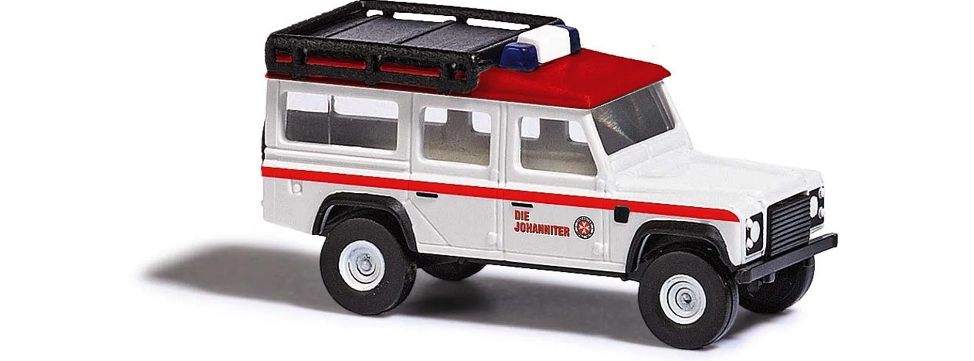 BUSCH 8380 Land Rover Defender Johanniter Blaulichtmodell 1:160